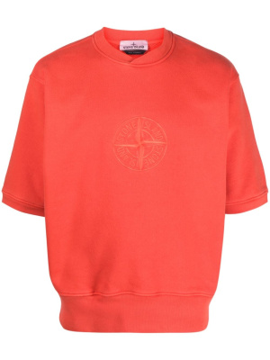 

Logo-embroidered cotton jersey sweatshirt, Stone Island Logo-embroidered cotton jersey sweatshirt