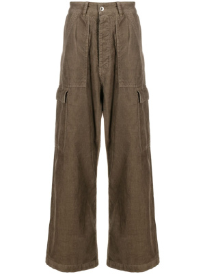 

Wide-leg organic-cotton cargo trousers, Rick Owens DRKSHDW Wide-leg organic-cotton cargo trousers