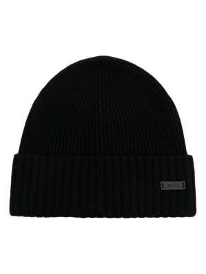 

Logo-patch virgin wool beanie, BOSS Logo-patch virgin wool beanie