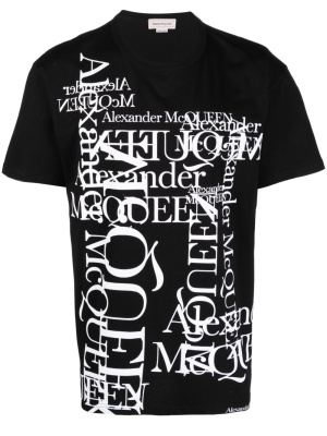 

Logo-print cotton T-shirt, Alexander McQueen Logo-print cotton T-shirt