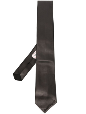 

Logo-debossed leather tie, Alexander McQueen Logo-debossed leather tie