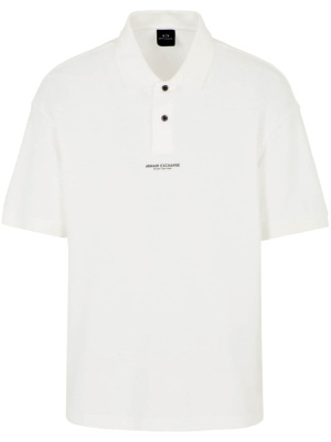 

Number-print cotton polo shirt, Armani Exchange Number-print cotton polo shirt