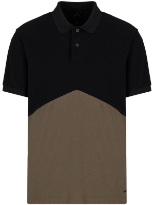 

Two-tone cotton polo shirt, Armani Exchange Two-tone cotton polo shirt