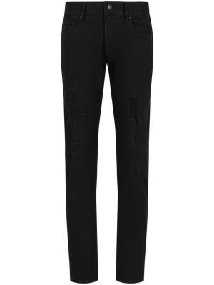 

Distressed finish straight-leg jeans, Armani Exchange Distressed finish straight-leg jeans