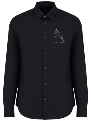 

Logo-print cotton shirt, Armani Exchange Logo-print cotton shirt