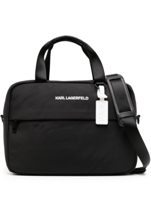 

K/Pass logo-embroidered briefcase, Karl Lagerfeld K/Pass logo-embroidered briefcase