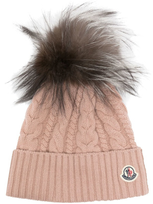 

Logo-patch pompom beanie, Moncler Logo-patch pompom beanie