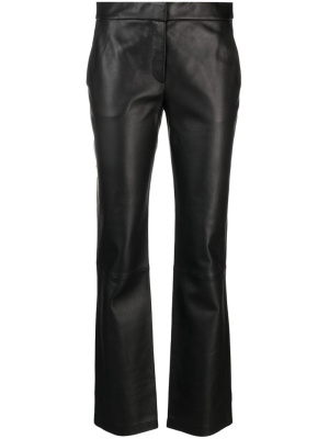

Straight-leg leather trousers, Theory Straight-leg leather trousers
