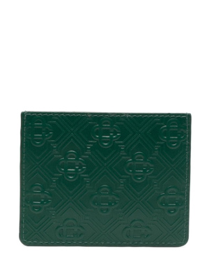 

Embossed-monogram leather cardholder, Casablanca Embossed-monogram leather cardholder