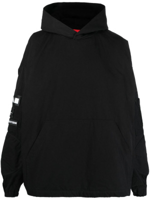 

Stronger multiple-patch cotton hoodie, 032c Stronger multiple-patch cotton hoodie