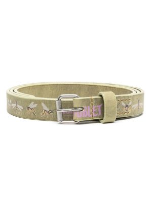 

Bee-print leather belt, Doublet Bee-print leather belt