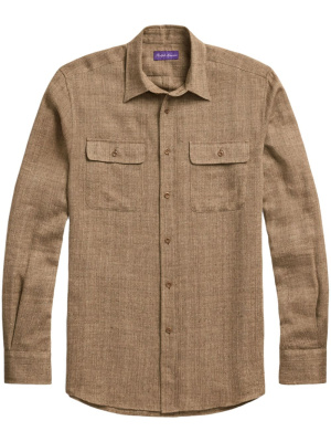 

Textured-finish long-sleeve shirt, Ralph Lauren Purple Label Textured-finish long-sleeve shirt