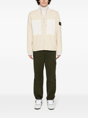 

Fleece-lined panelled zip-up jacket, Stone Island Fleece-lined panelled zip-up jacket