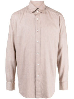 

Mélange-effect spread-collar shirt, BOSS Mélange-effect spread-collar shirt