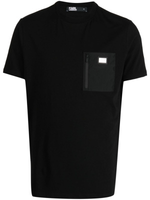 

Logo-plaque cotton T-shirt, Karl Lagerfeld Logo-plaque cotton T-shirt