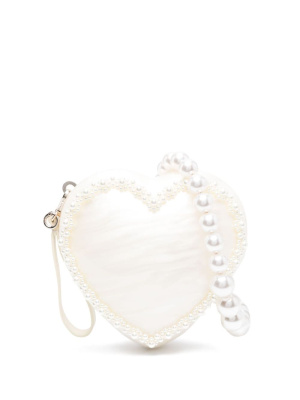 

Heart faux-pearl clutch bag, Simone Rocha Heart faux-pearl clutch bag