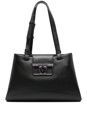 

Large heart plaque shoulder bag, Love Moschino Large heart plaque shoulder bag