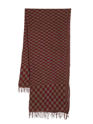 

Check-pattern virgin wool scarf, Uma Wang Check-pattern virgin wool scarf