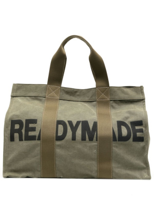 

Logo-print cotton-canvas tote abg, Readymade Logo-print cotton-canvas tote abg