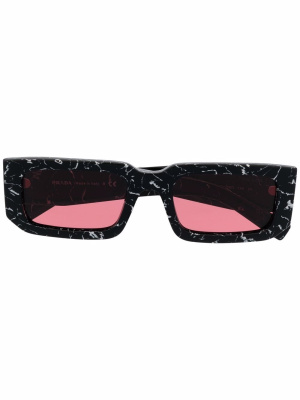 

Marble-effect square-frame sunglasses, Prada Eyewear Marble-effect square-frame sunglasses