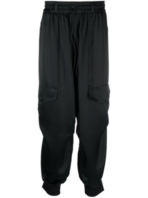 

High-shine tapered cargo trousers, Y-3 High-shine tapered cargo trousers