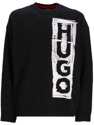 

Logo-print crew-neck sweatshirt, HUGO Logo-print crew-neck sweatshirt