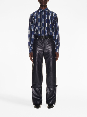 

Shibori logo-print silk shirt, Off-White Shibori logo-print silk shirt