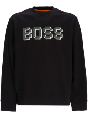 

Logo-print cotton jersey sweatshirt, BOSS Logo-print cotton jersey sweatshirt