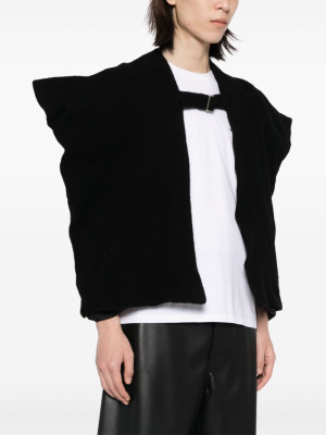 

Wide-shoulders buckle wool jacket, Comme Des Garçons Homme Plus Wide-shoulders buckle wool jacket