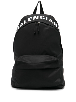 

Wheel logo-print backpack, Balenciaga Wheel logo-print backpack