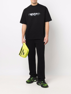 

Logo printed crew neck T-shirt, Balenciaga Logo printed crew neck T-shirt