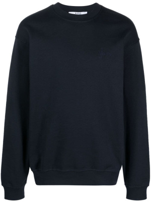 

X JW Anderson logo-embroidered cotton sweatshirt, A.P.C. X JW Anderson logo-embroidered cotton sweatshirt