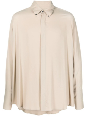 

Crepe-texture long-sleeved shirt, AMI Paris Crepe-texture long-sleeved shirt