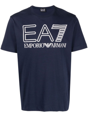 

Logo-print cotton T-shirt, Ea7 Emporio Armani Logo-print cotton T-shirt
