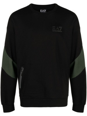 

Colour-block jersey sweatshirt, Ea7 Emporio Armani Colour-block jersey sweatshirt
