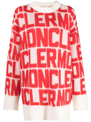 

Logo-jacquard wool jumper, Moncler Logo-jacquard wool jumper