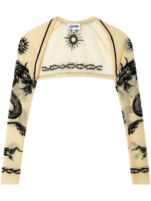 

Graphic-print long-sleeve shawl, Jean Paul Gaultier Graphic-print long-sleeve shawl