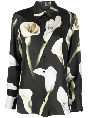 

Calla Lily-print silk shirt, Lanvin Calla Lily-print silk shirt