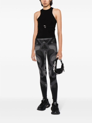 

Mid-rise contrasting waistband legging, HELIOT EMIL Mid-rise contrasting waistband legging