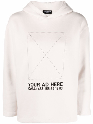 

Graphic-print cropped hoodie, Balenciaga Graphic-print cropped hoodie