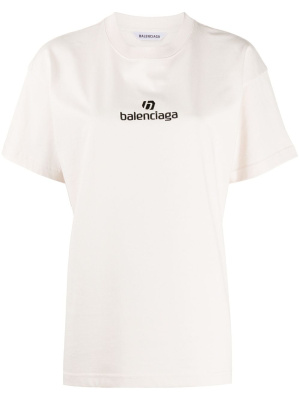 

Logo print short-sleeved T-shirt, Balenciaga Logo print short-sleeved T-shirt