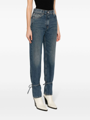 

Tie-fastening straight-leg jeans, IRO Tie-fastening straight-leg jeans