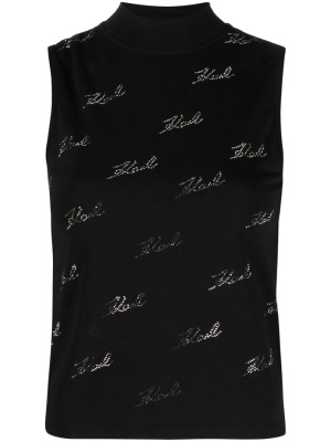 

Rhinestone-embellished sleeveless blouse, Karl Lagerfeld Rhinestone-embellished sleeveless blouse