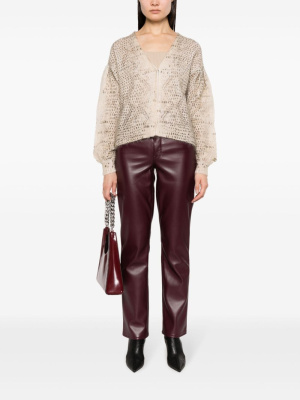 

Brushed-effect open-knit cardigan, TWINSET Brushed-effect open-knit cardigan