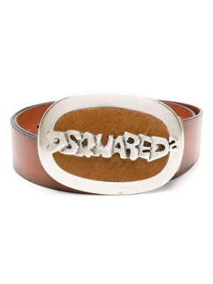 

Logo-lettering leather belt, Dsquared2 Logo-lettering leather belt