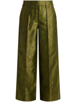 

Jacquard-woven wide-leg trousers, GANNI Jacquard-woven wide-leg trousers