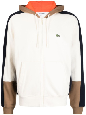 

Logo-embroidered colour-block hooded jacket, Lacoste Logo-embroidered colour-block hooded jacket
