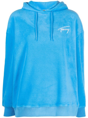 

Logo-embroidered hoodie, Tommy Jeans Logo-embroidered hoodie
