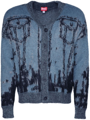 

K-Petalo patterned-intarsia cardigan, Diesel K-Petalo patterned-intarsia cardigan