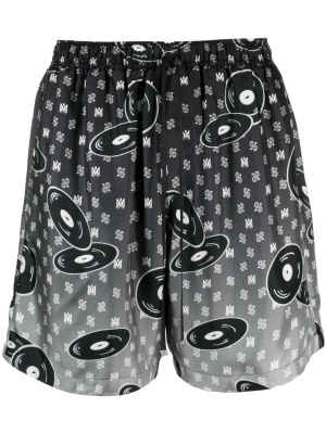 

Falling Records silk shorts, AMIRI Falling Records silk shorts